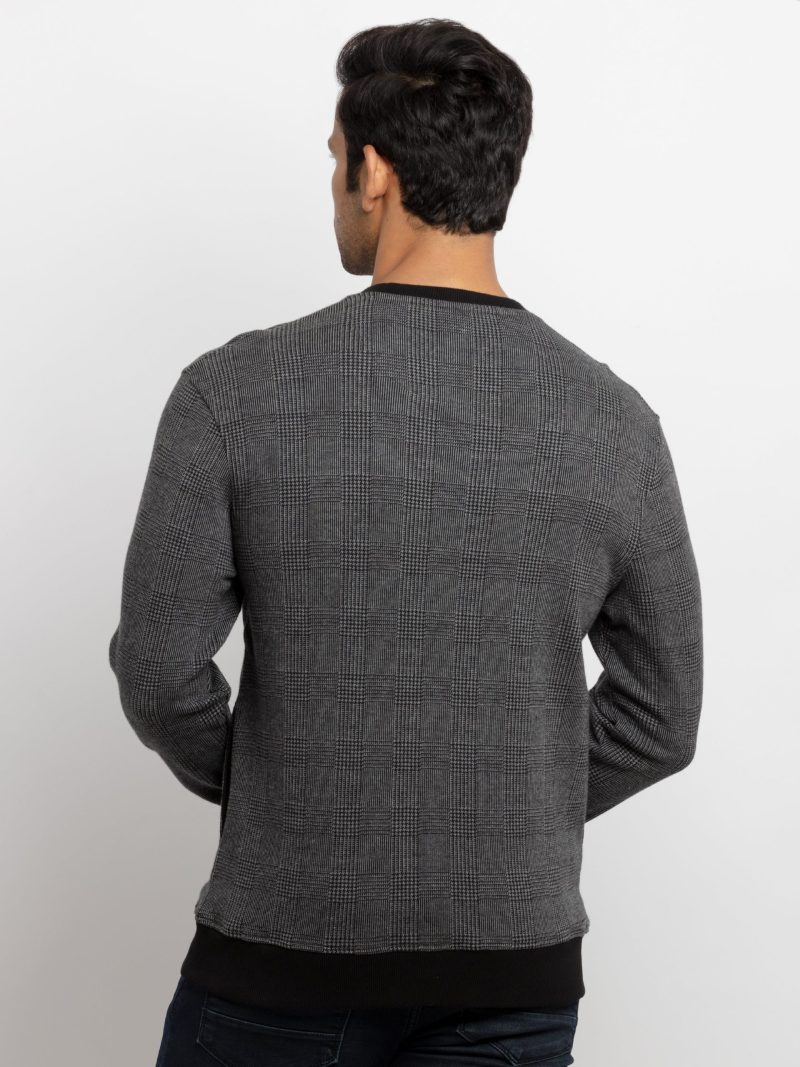 Mens Printed Round Neck Sweatshirt