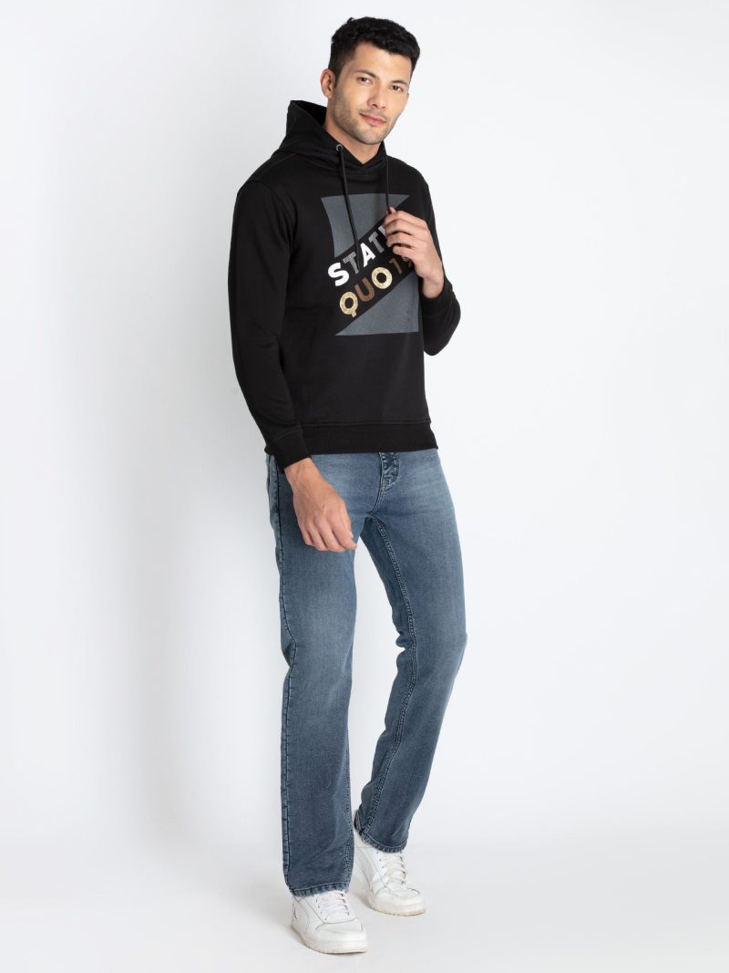 Mens Printed Sweatshirt With Hoodie