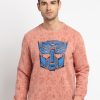 Mens Printed Round Neck Sweatshirt