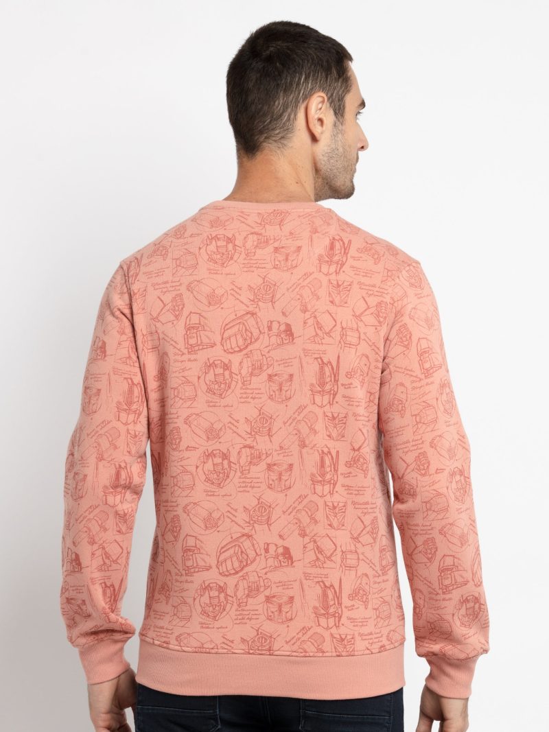 Mens Printed Round Neck Sweatshirt