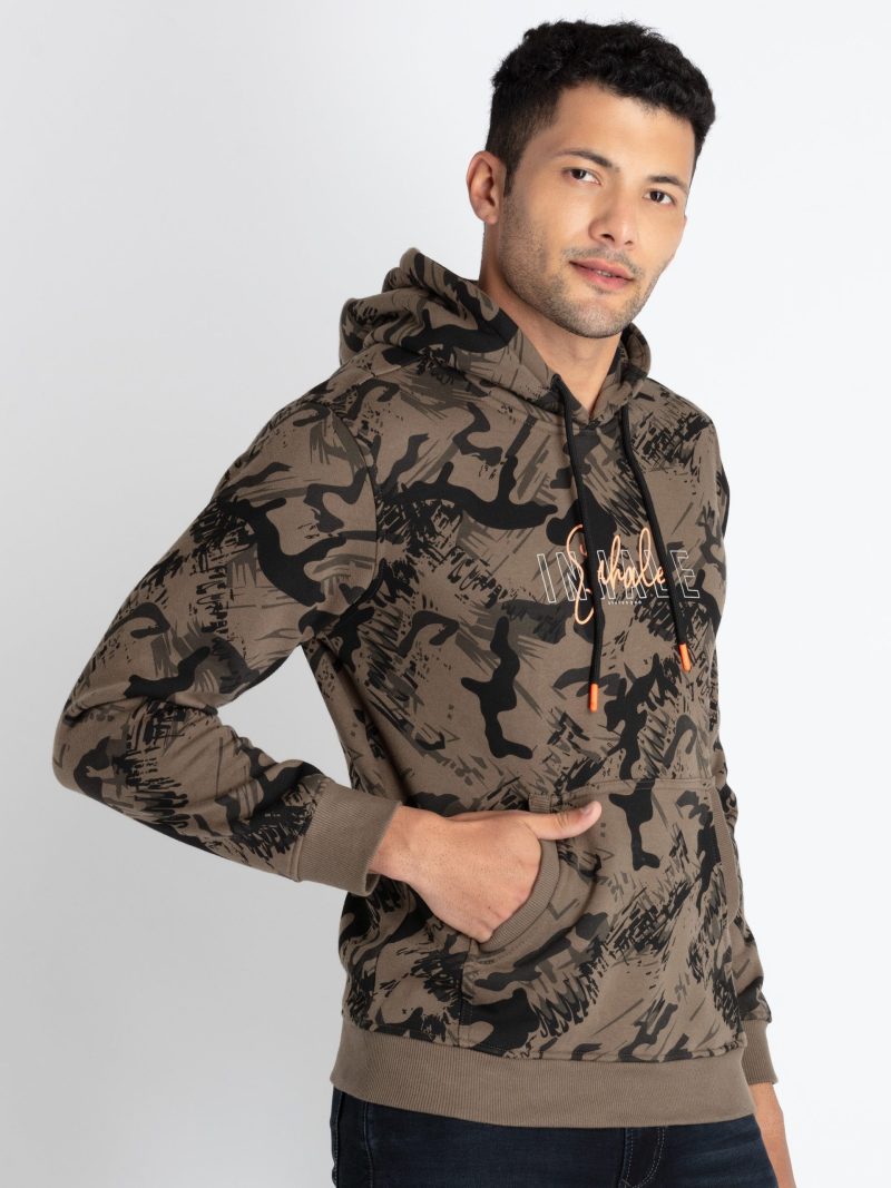 Mens All Over Print Sweatshirt With Hoodie