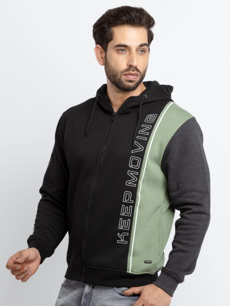 Mens Cut & Sew Hooded Sweatshirt