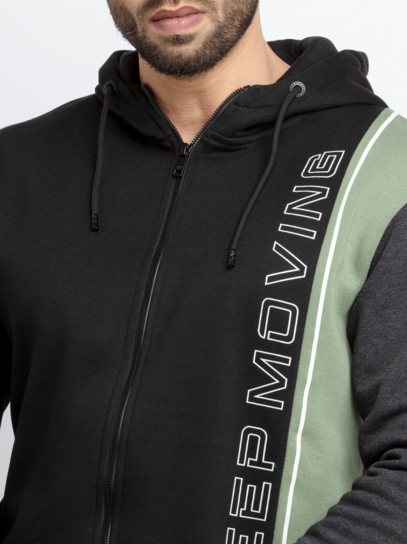 Mens Cut & Sew Hooded Sweatshirt