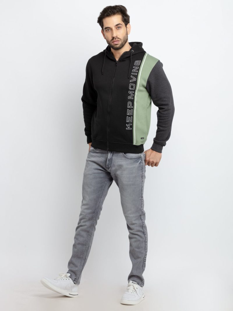 Mens Cut & Sew Hooded Sweatshirt