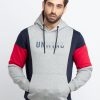 Mens Colour Blocking Hooded Sweatshirt