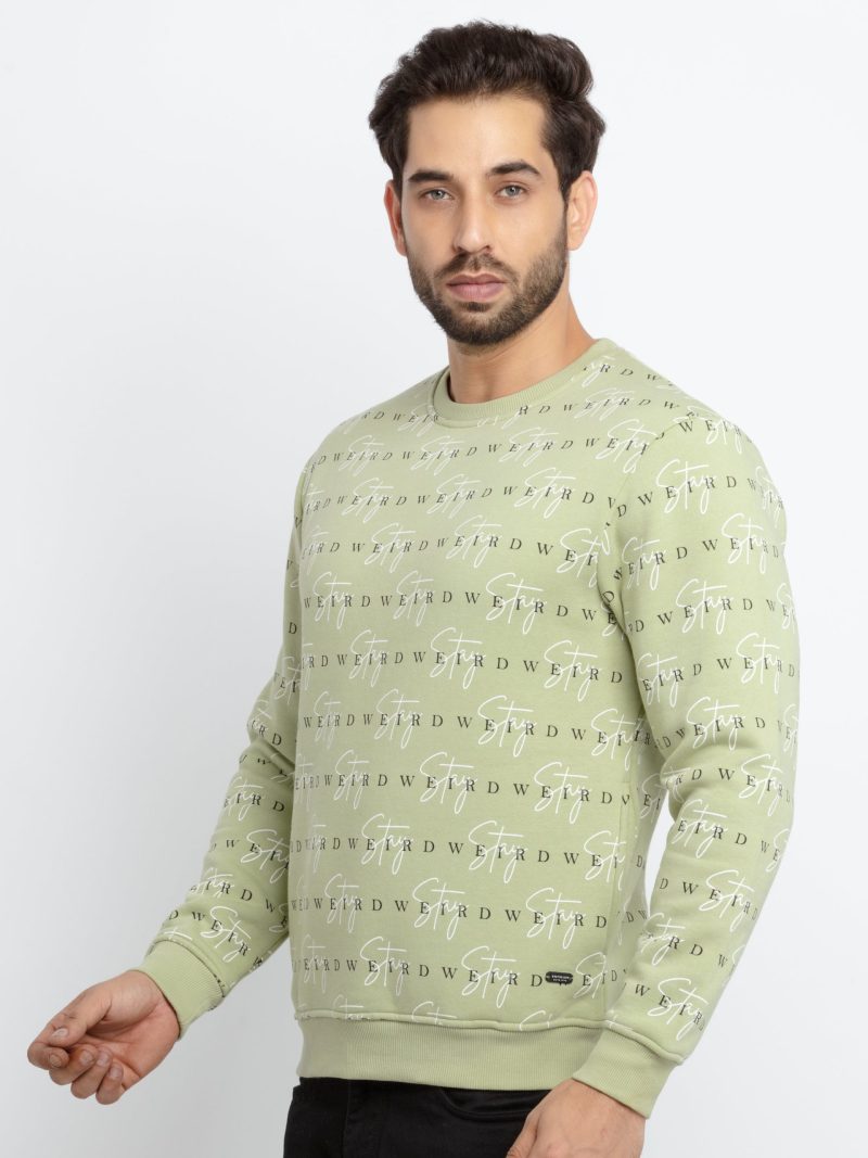 Mens All Over Printed Round Neck Sweatshirt