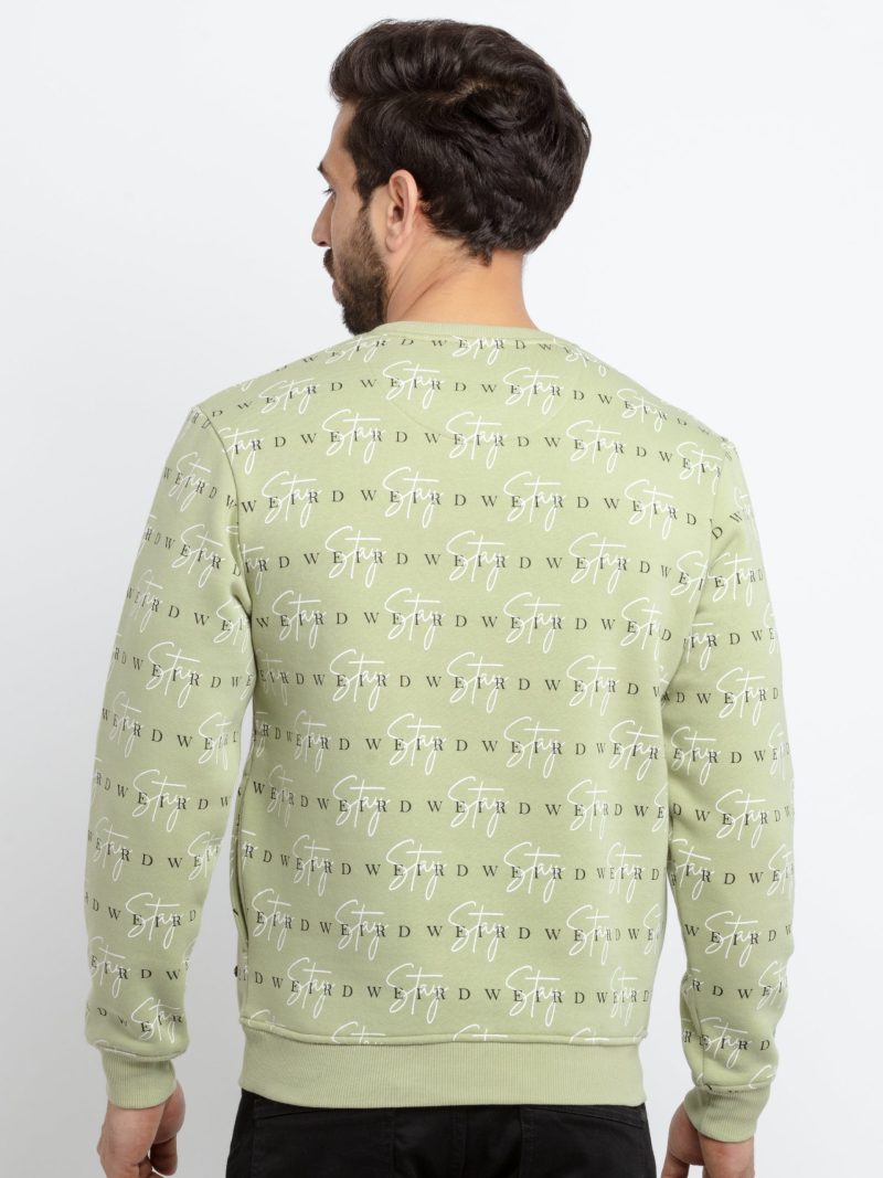 Mens All Over Printed Round Neck Sweatshirt