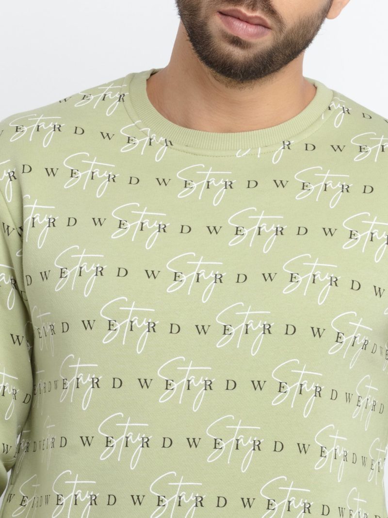 Mens All Over Printed Round Neck Sweatshirt