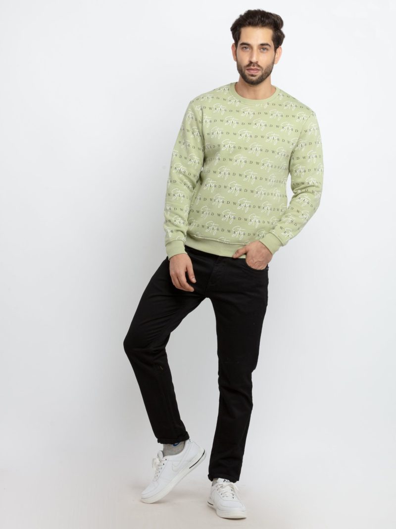Mens All Over Printed Round Neck Sweatshirt