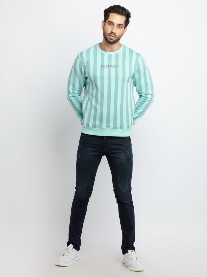 Mens All Over Printed Round Neck Sweatshirt