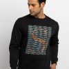Mens Printed Round Neck Sweatshirt