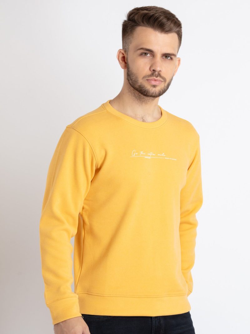 Mens Solid Round Neck Sweatshirt