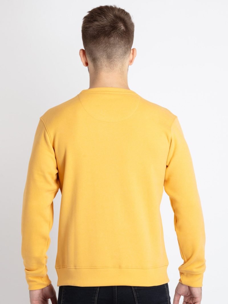 Mens Solid Round Neck Sweatshirt
