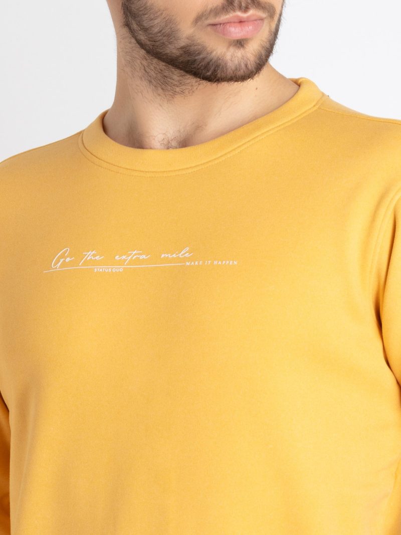Mens Solid Round Neck Sweatshirt