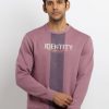 Mens Printed Round Neck Sweatshirt