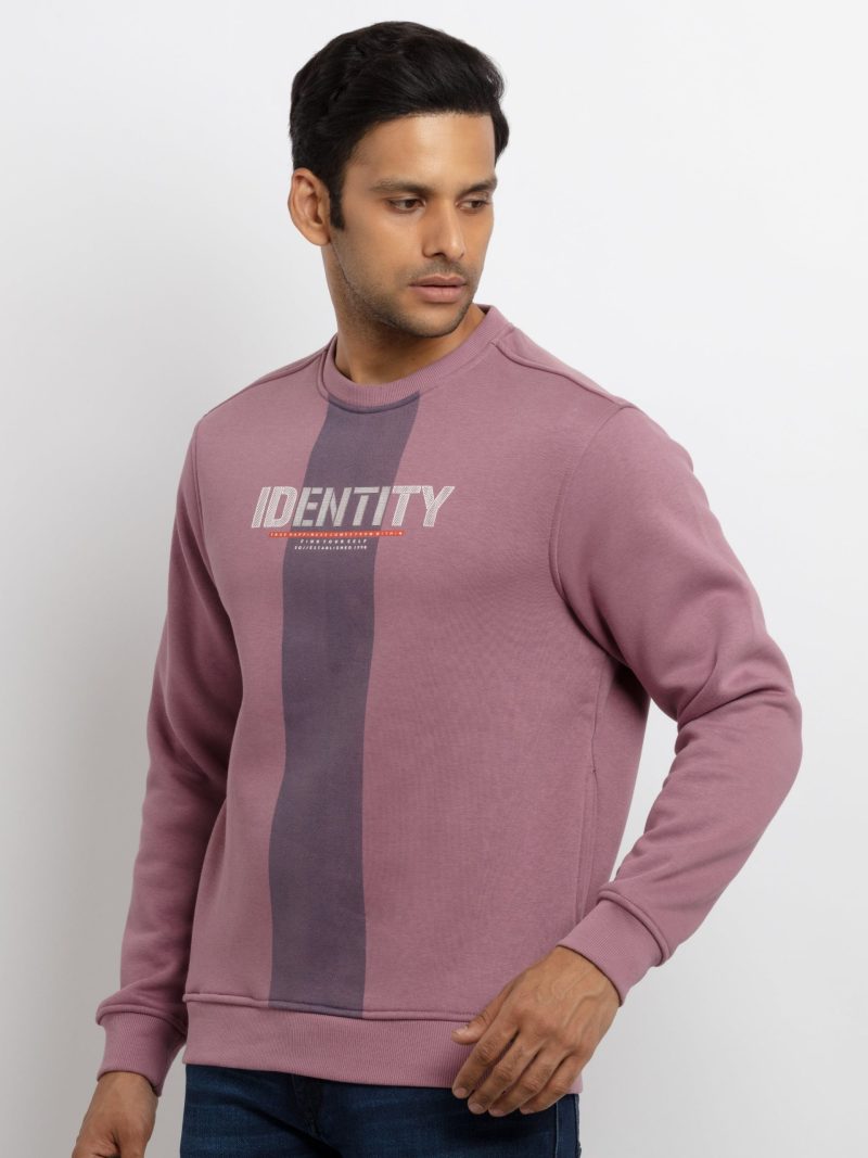 Mens Printed Round Neck Sweatshirt