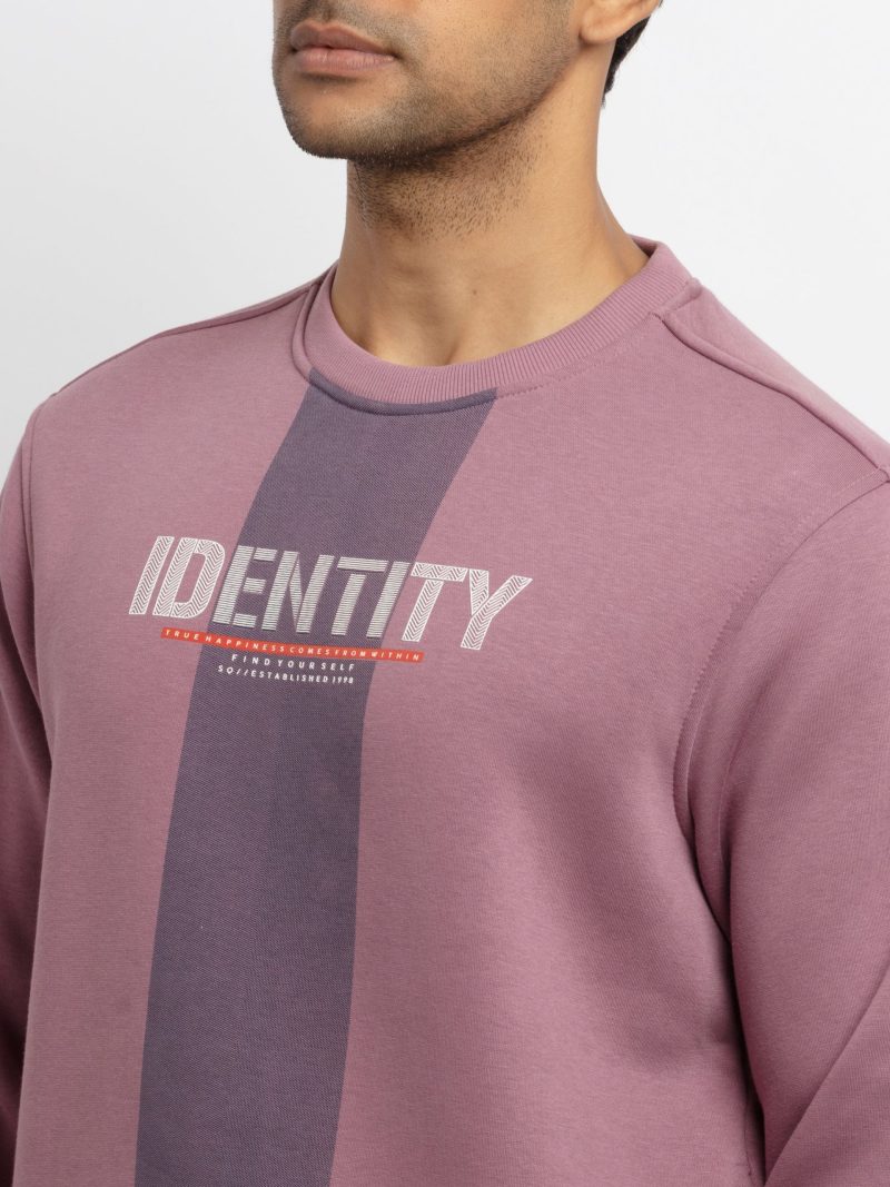Mens Printed Round Neck Sweatshirt