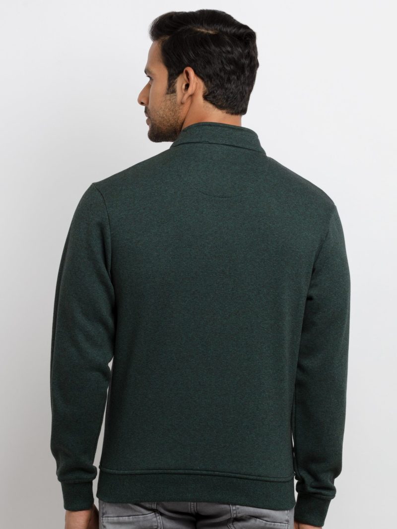 Mens Solid High Neck Sweatshirt