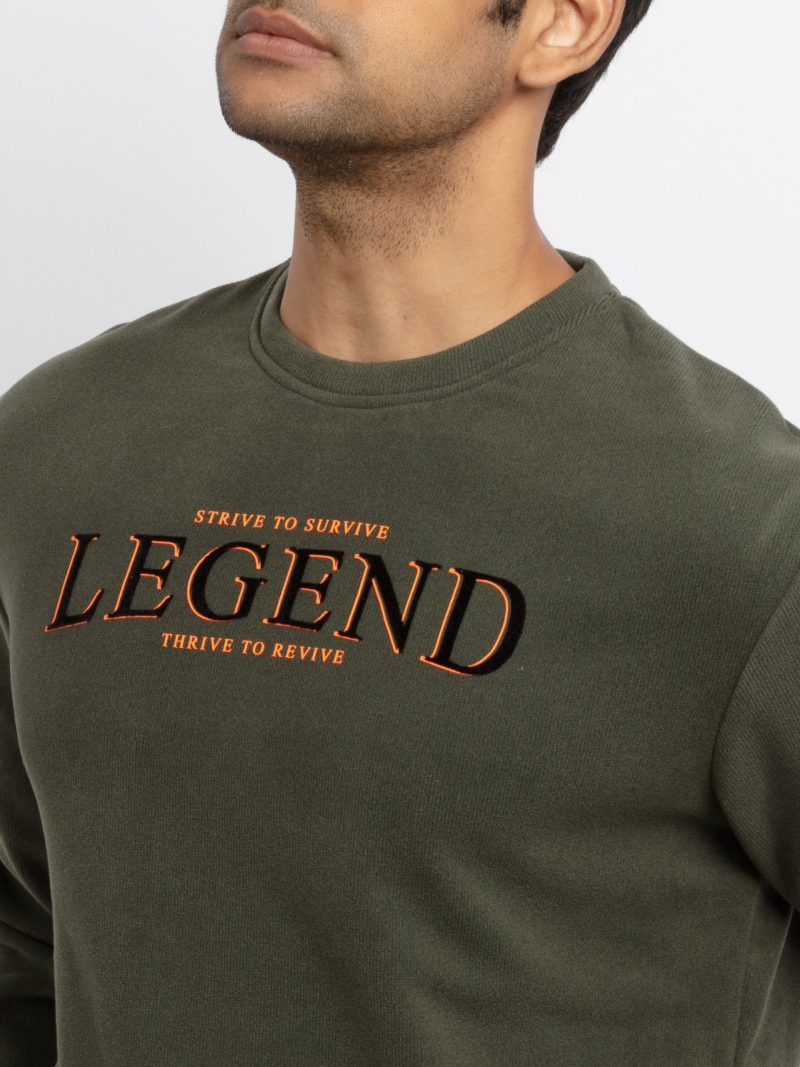 Mens Printed Round Neck Sweatshirt