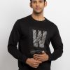 Mens Printed Round Neck Sweatshirt
