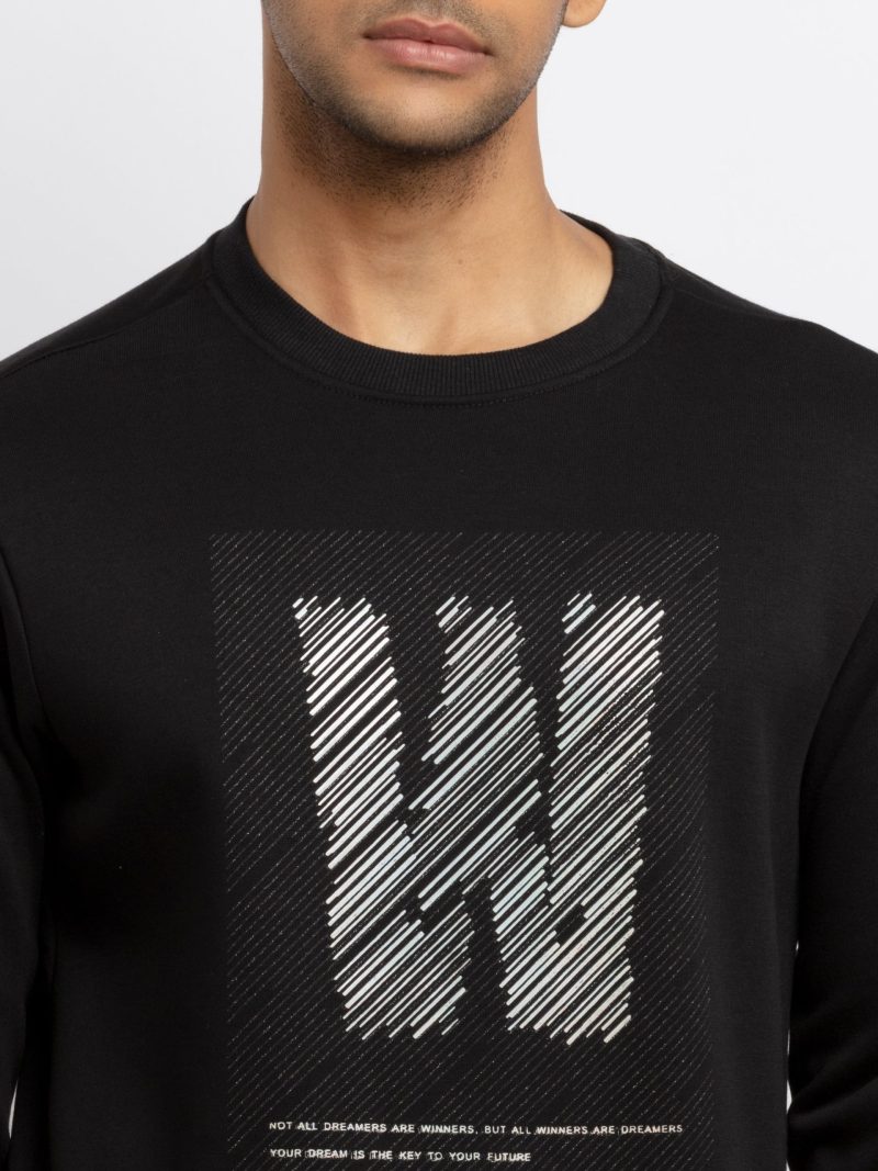 Mens Printed Round Neck Sweatshirt