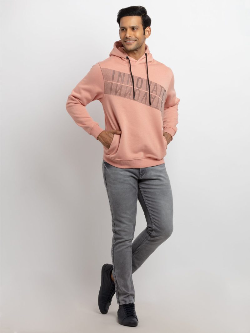 Mens Printed Hooded Sweatshirt