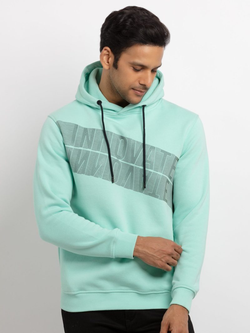 Mens Printed Hooded Sweatshirt