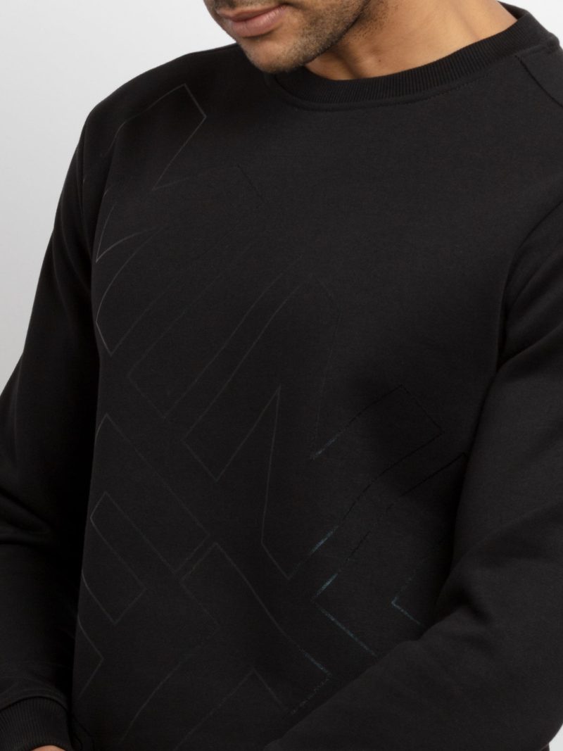 Mens Printed Round Neck Sweatshirt