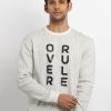 Mens Striped Round Neck Sweatshirt