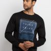 Mens Printed Round Neck Sweatshirt