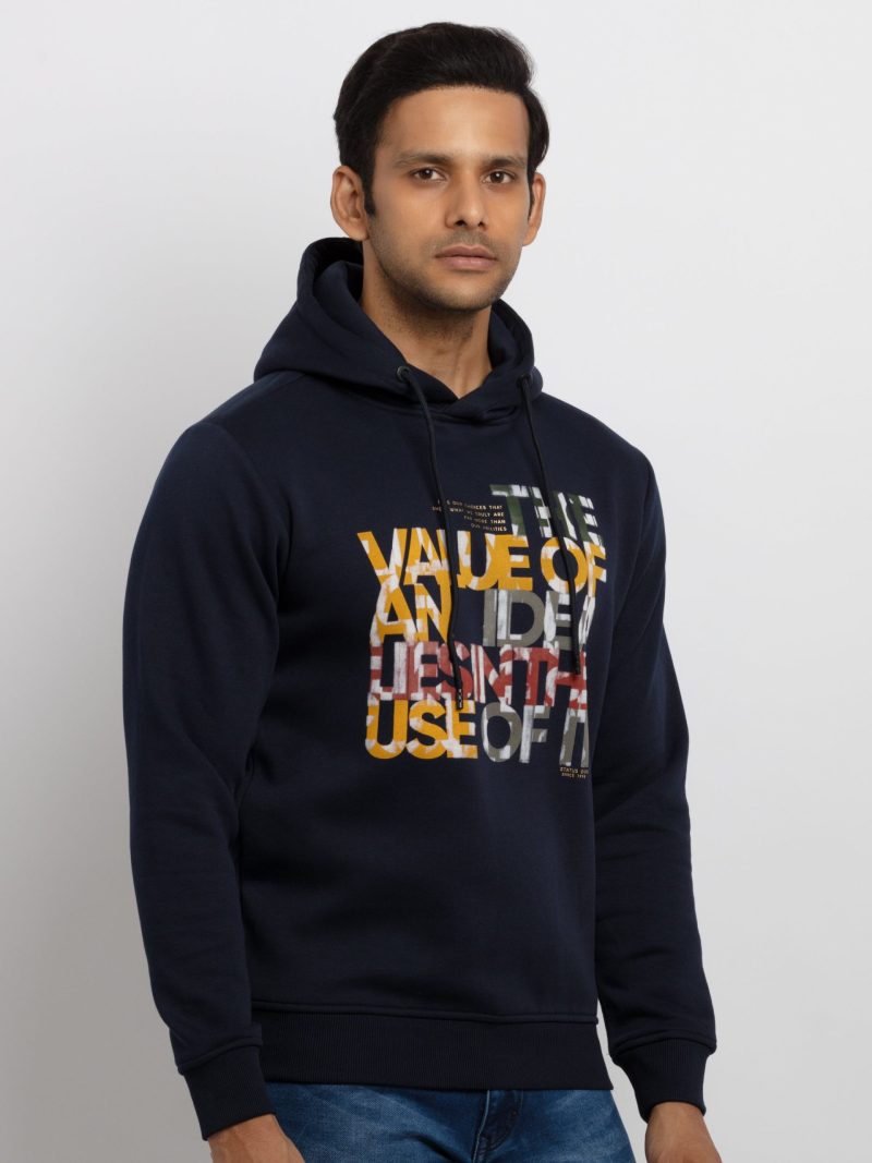 Mens Printed Hooded Sweatshirt