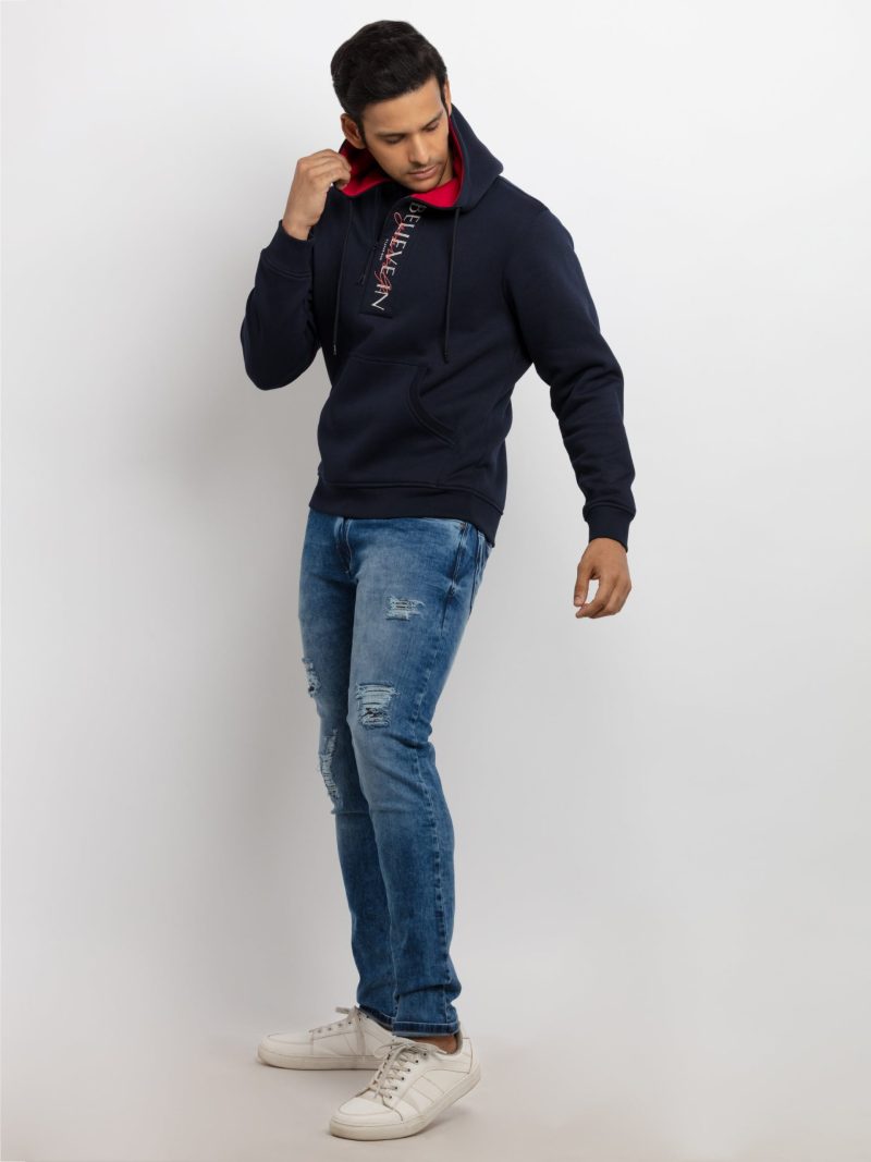 Mens Printed Hooded Sweatshirt