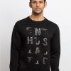 Mens Printed Round Neck Sweatshirt