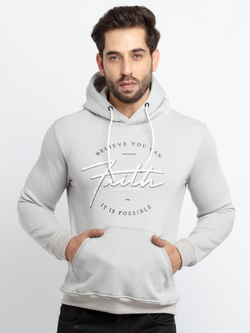 Status Quo Mens Printed Hooded Sweatshirt