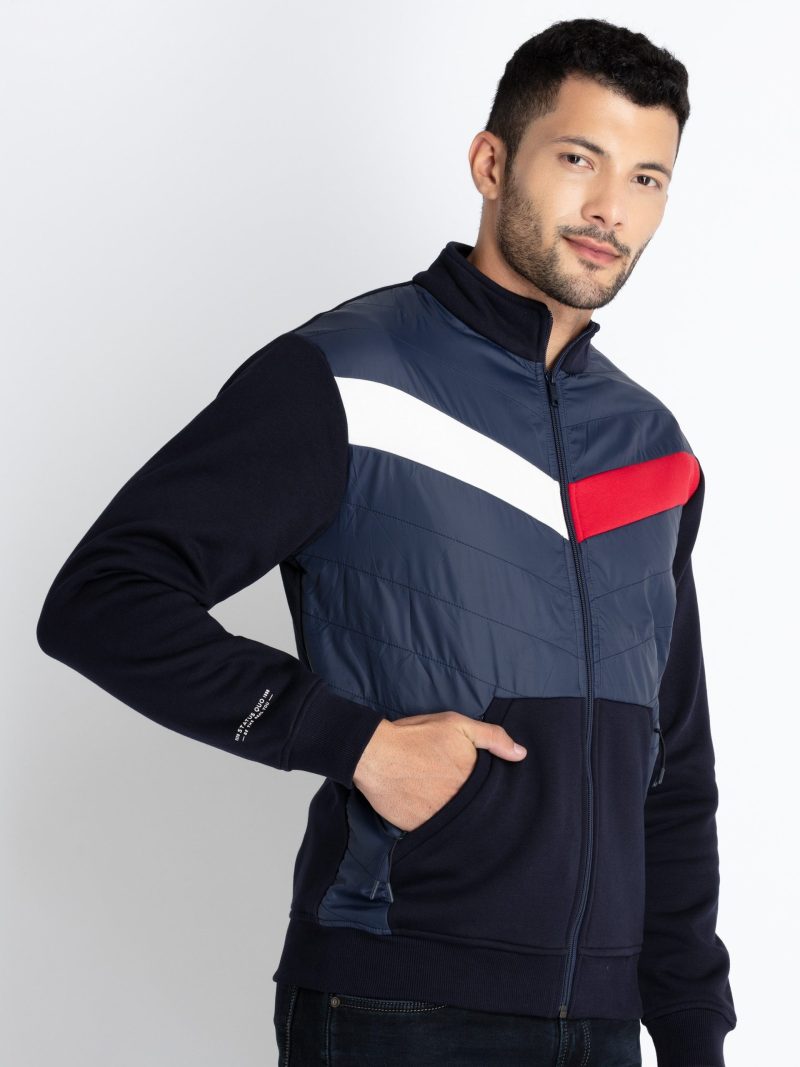 Mens Mix & Match Henley Neck Sweatshirt