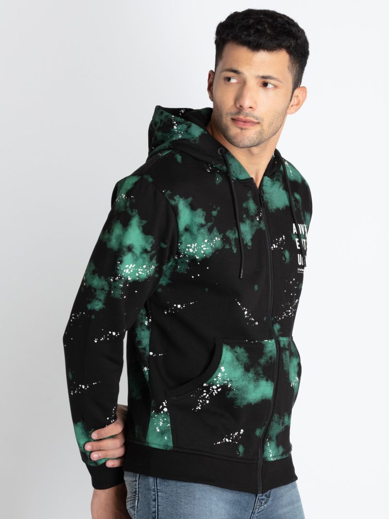 Mens Tie & Dye Sweatshirt With Hoodie