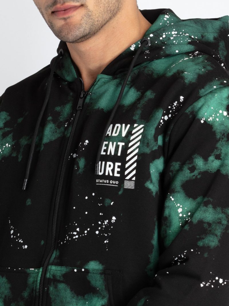 Mens Tie & Dye Sweatshirt With Hoodie