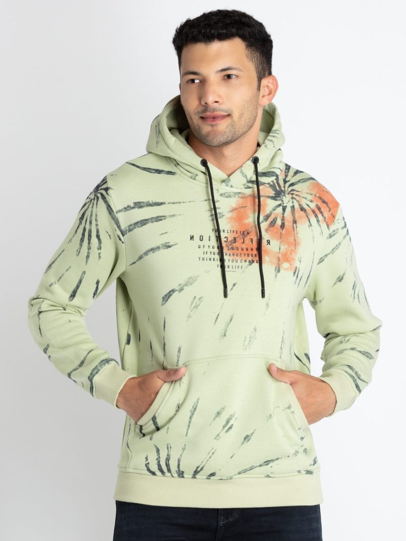 Mens All Over Print Sweatshirt With Hoodie