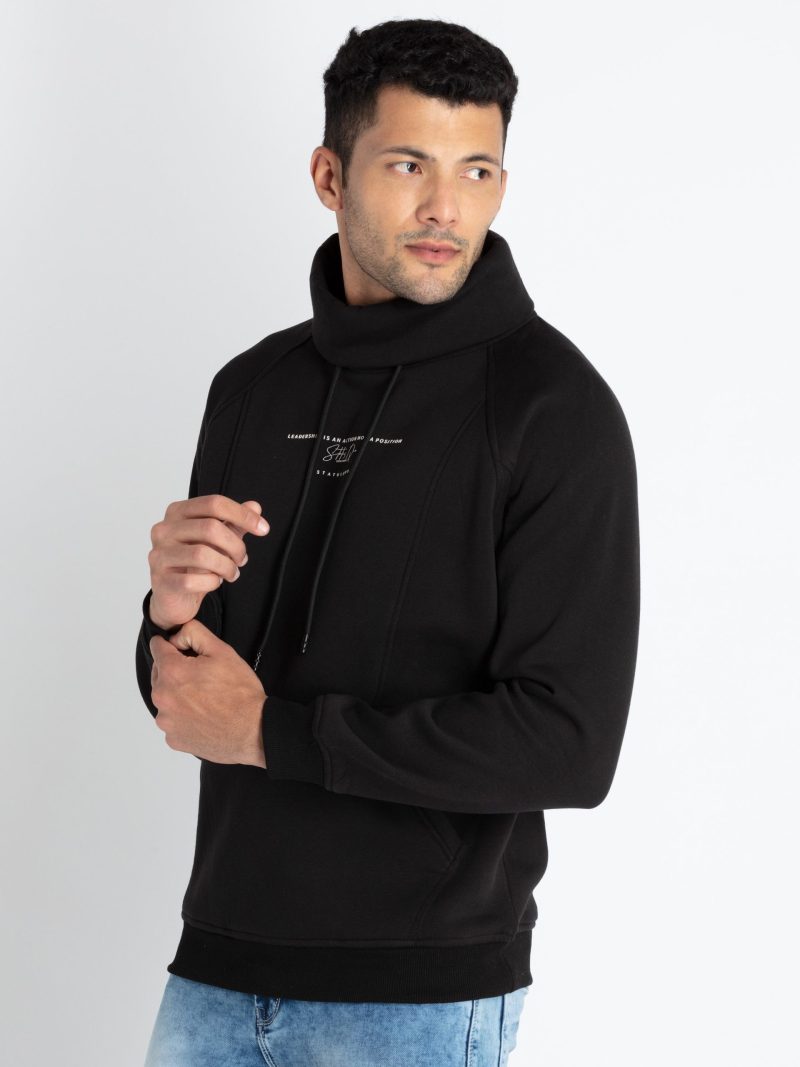 Mens Foldable Turtle Neck Sweatshirt