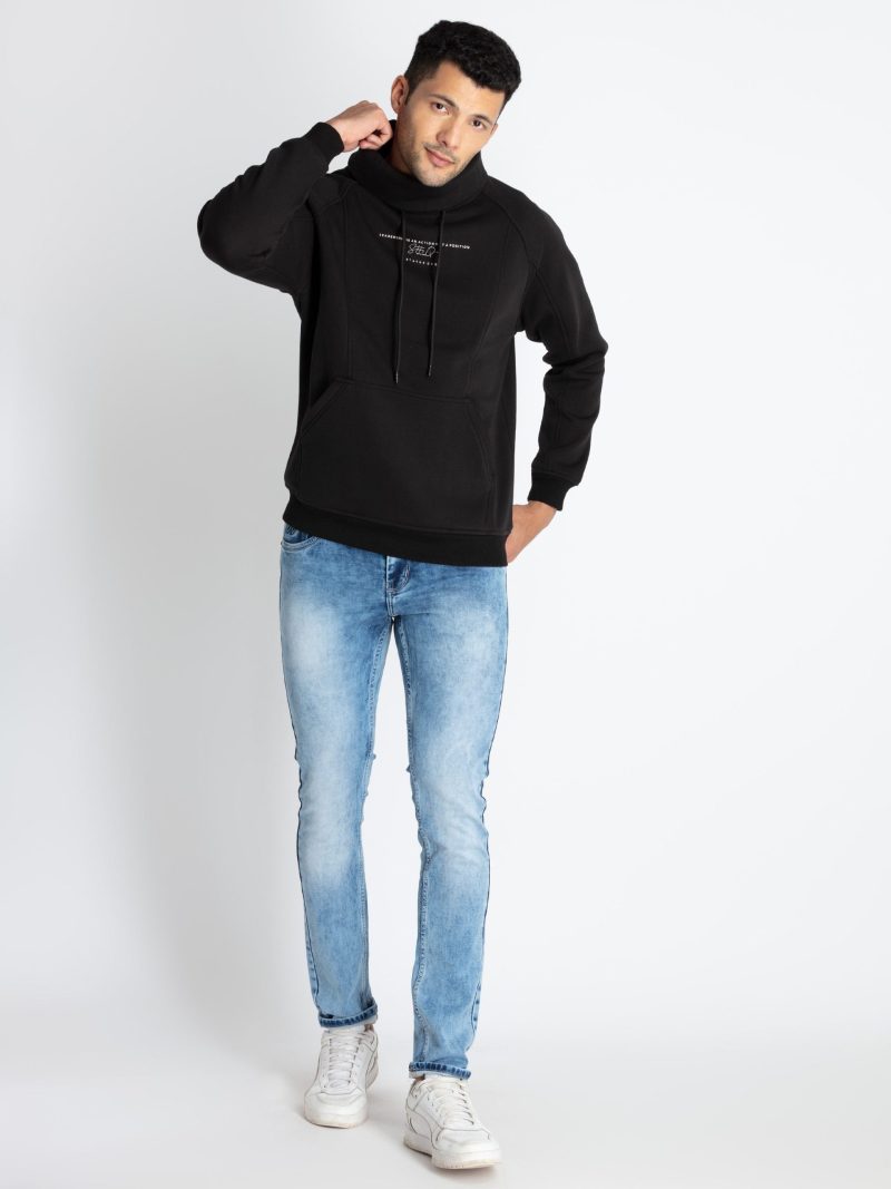 Mens Foldable Turtle Neck Sweatshirt