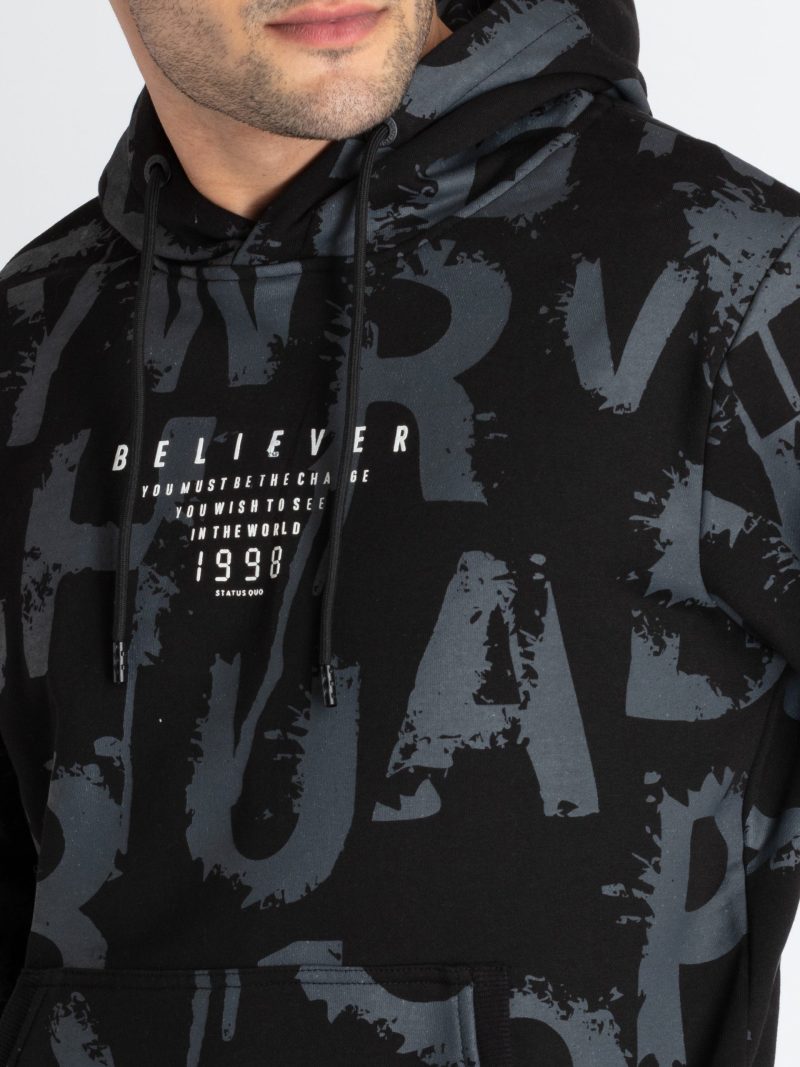 Status Quo Mens All Over Print Sweatshirt With Hoodie