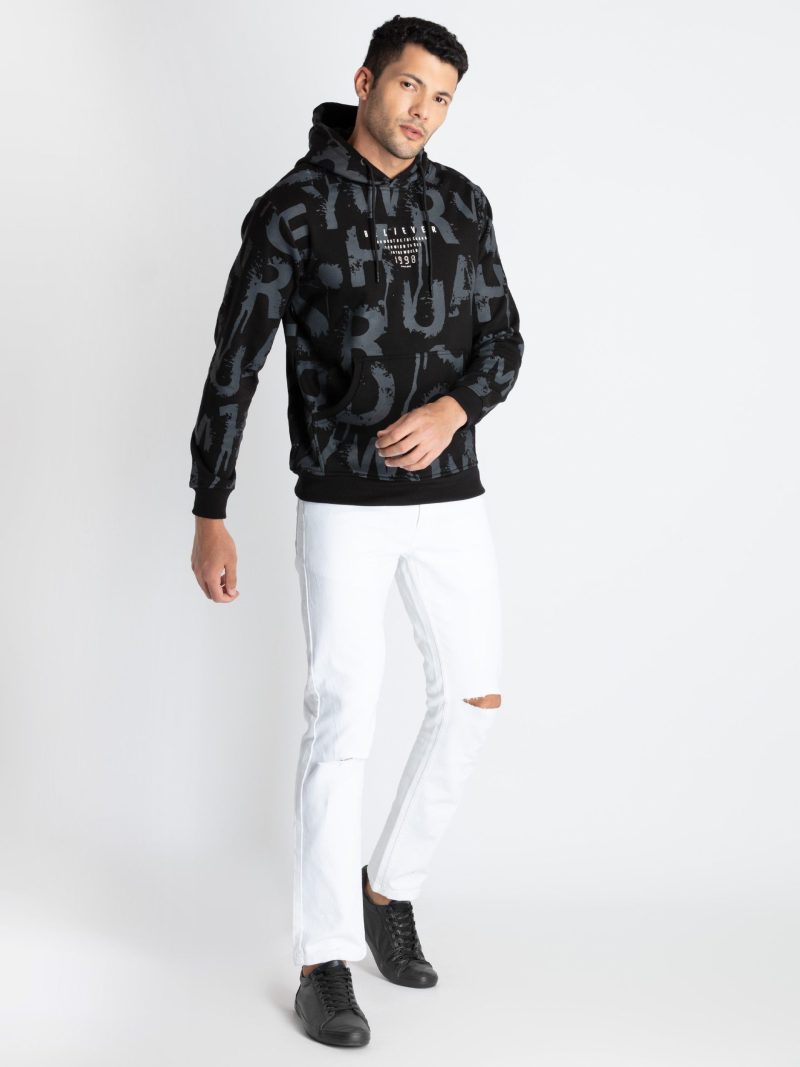 Status Quo Mens All Over Print Sweatshirt With Hoodie