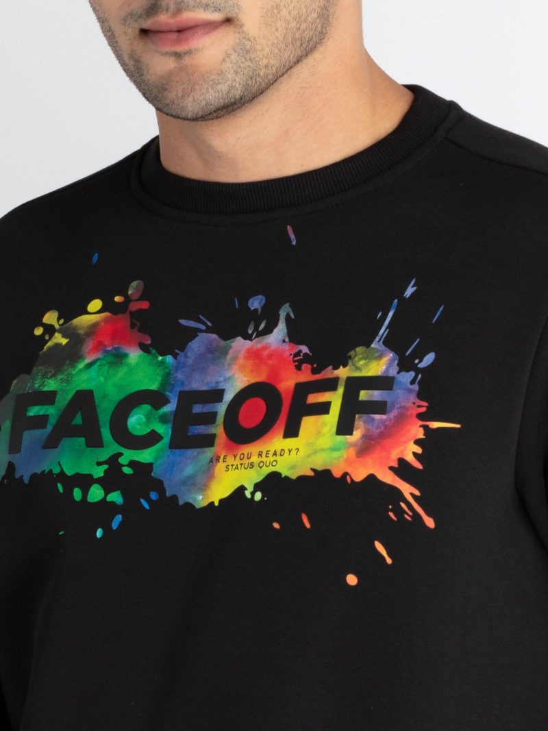 Mens Printed Round Neck Sweatshirt