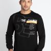 Mens Printed Round Neck Sweatshirt