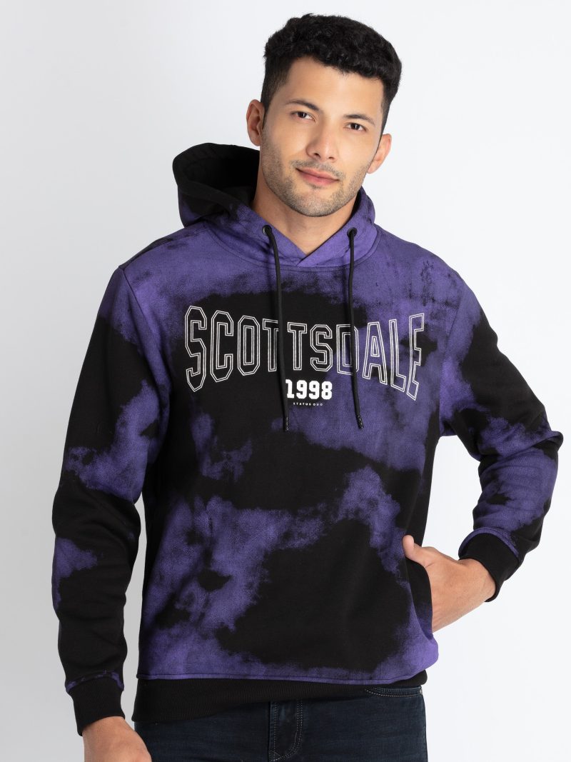 Mens Tie & Dye Sweatshirt With Hoodie
