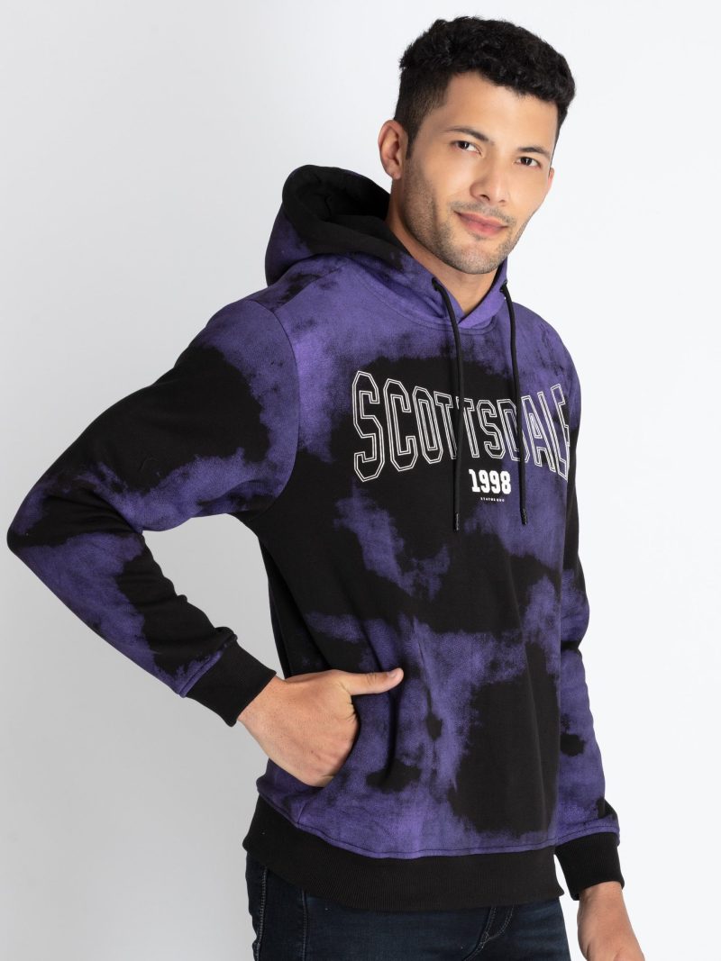 Mens Tie & Dye Sweatshirt With Hoodie