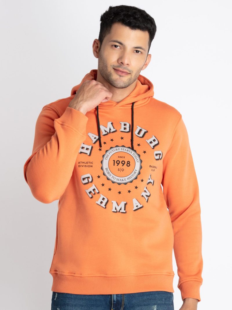 Mens Printed Hooded Sweatshirt