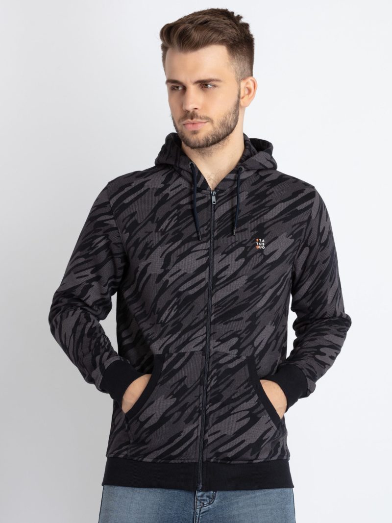 Mens All Over Printed Hooded Sweatshirt