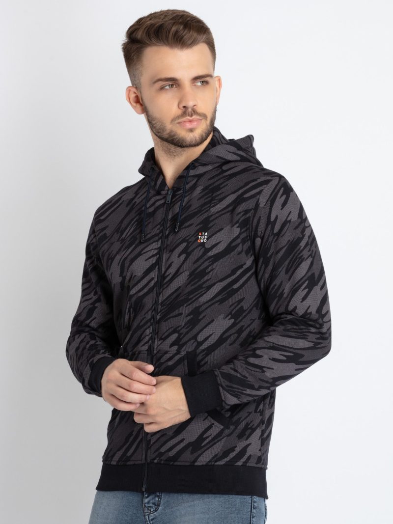Mens All Over Printed Hooded Sweatshirt