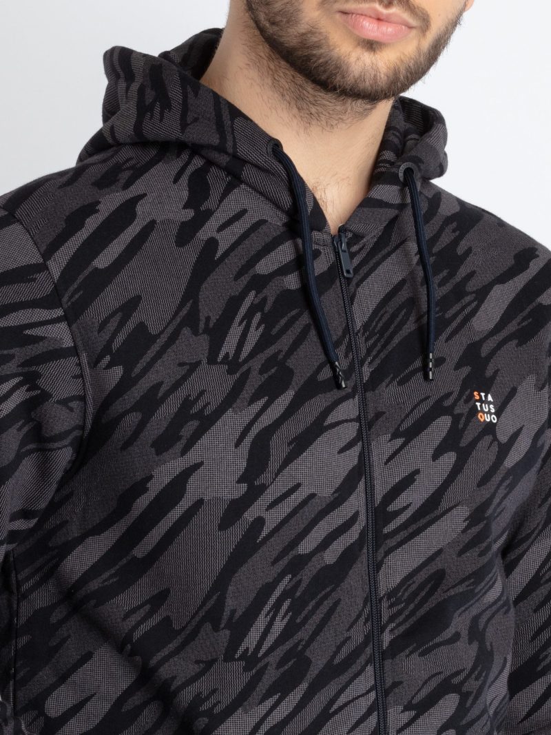 Mens All Over Printed Hooded Sweatshirt